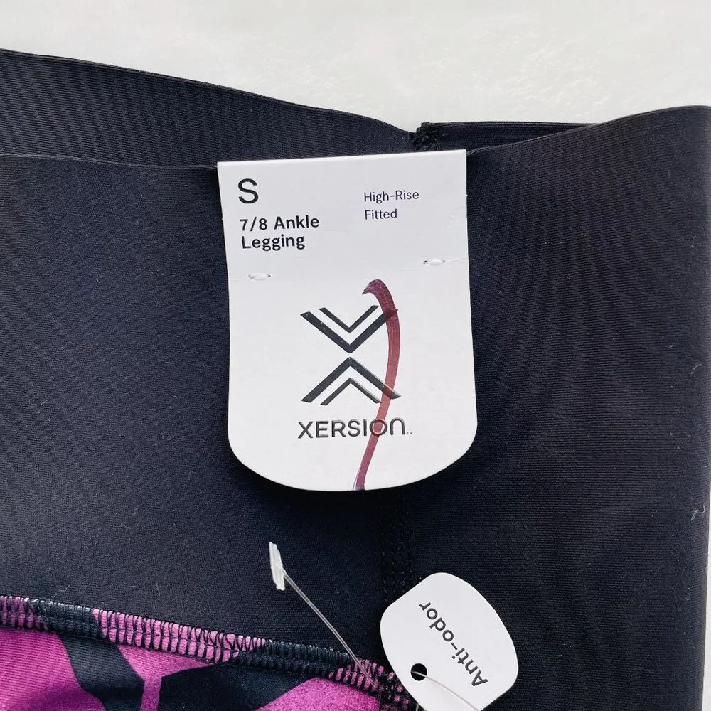 Xersion Womens Move High Rise 7/8 Ankle Leggings Sports Bra Set Anti Odor Small - Picture 8 of 9